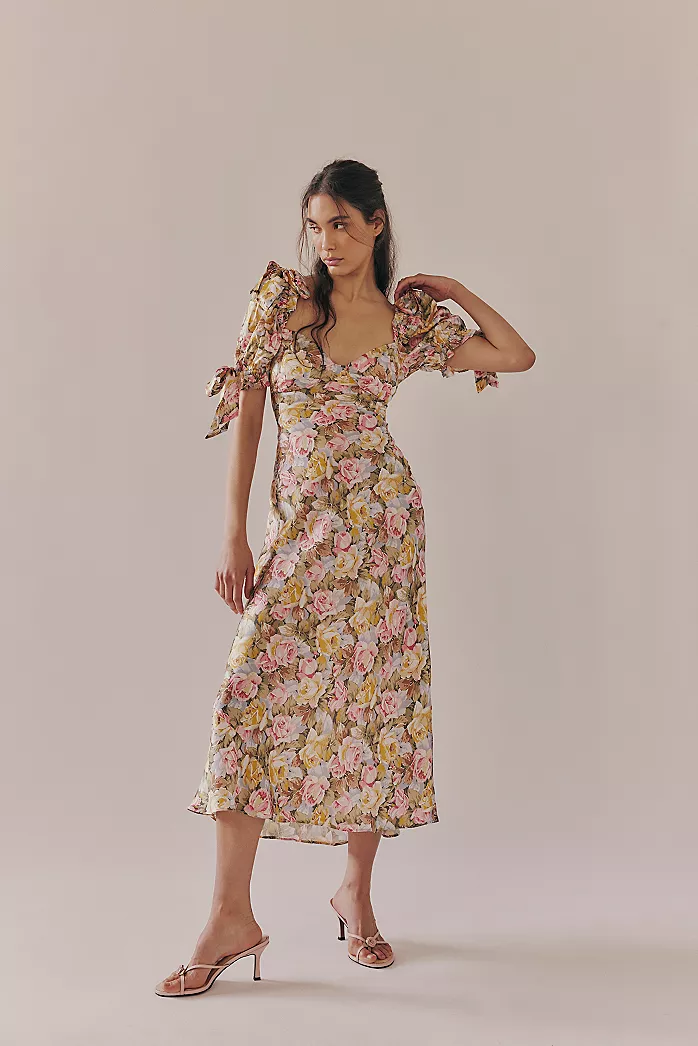 Selkie The Poet Printed Slip Dress